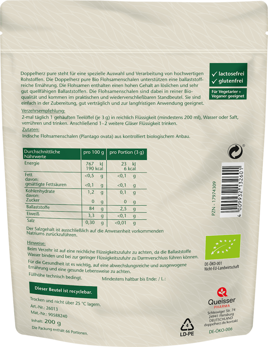 Organic psyllium husks