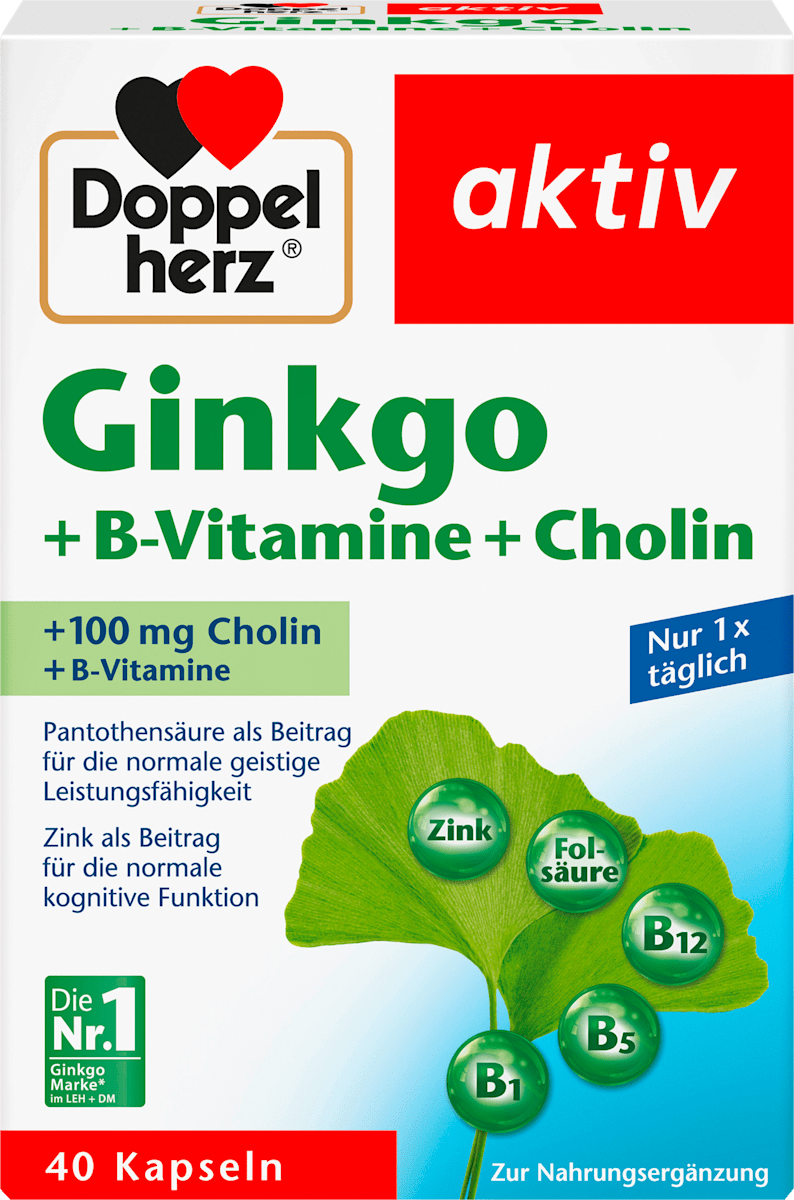 Ginko + B vitamins + choline capsules