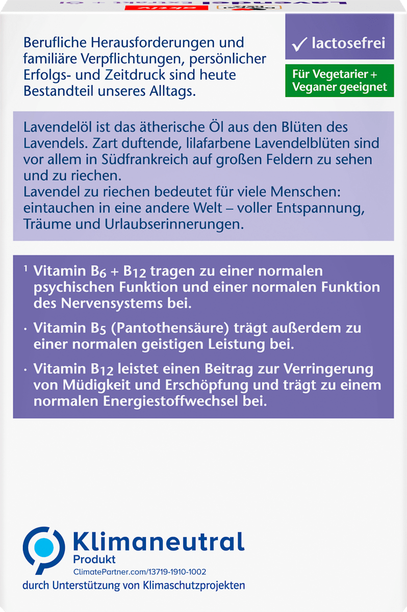 Lavender tablets