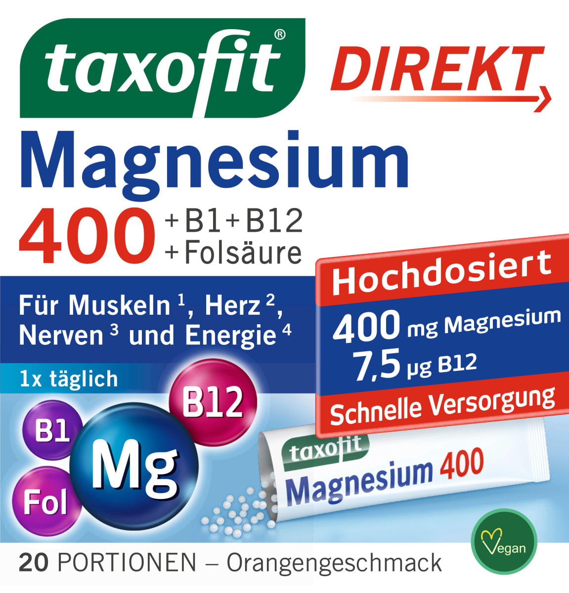 Magnesium 400 + B1 + B6 + B12 + folic acid 800