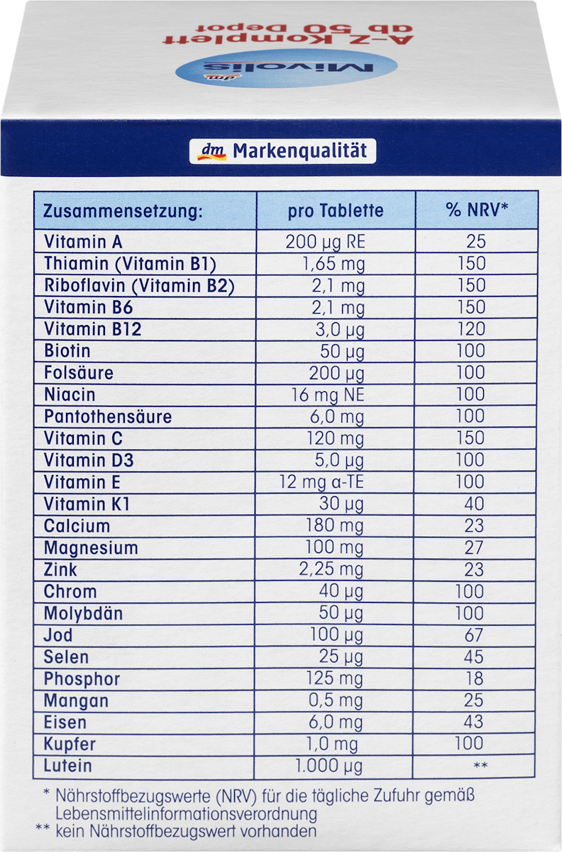A-Z Complete Depot from 50 Tablets