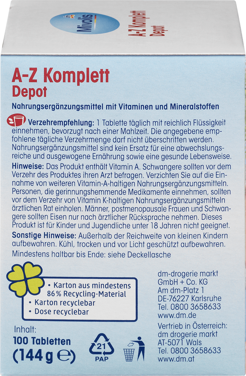 A-Z Complete Depot Tabletten