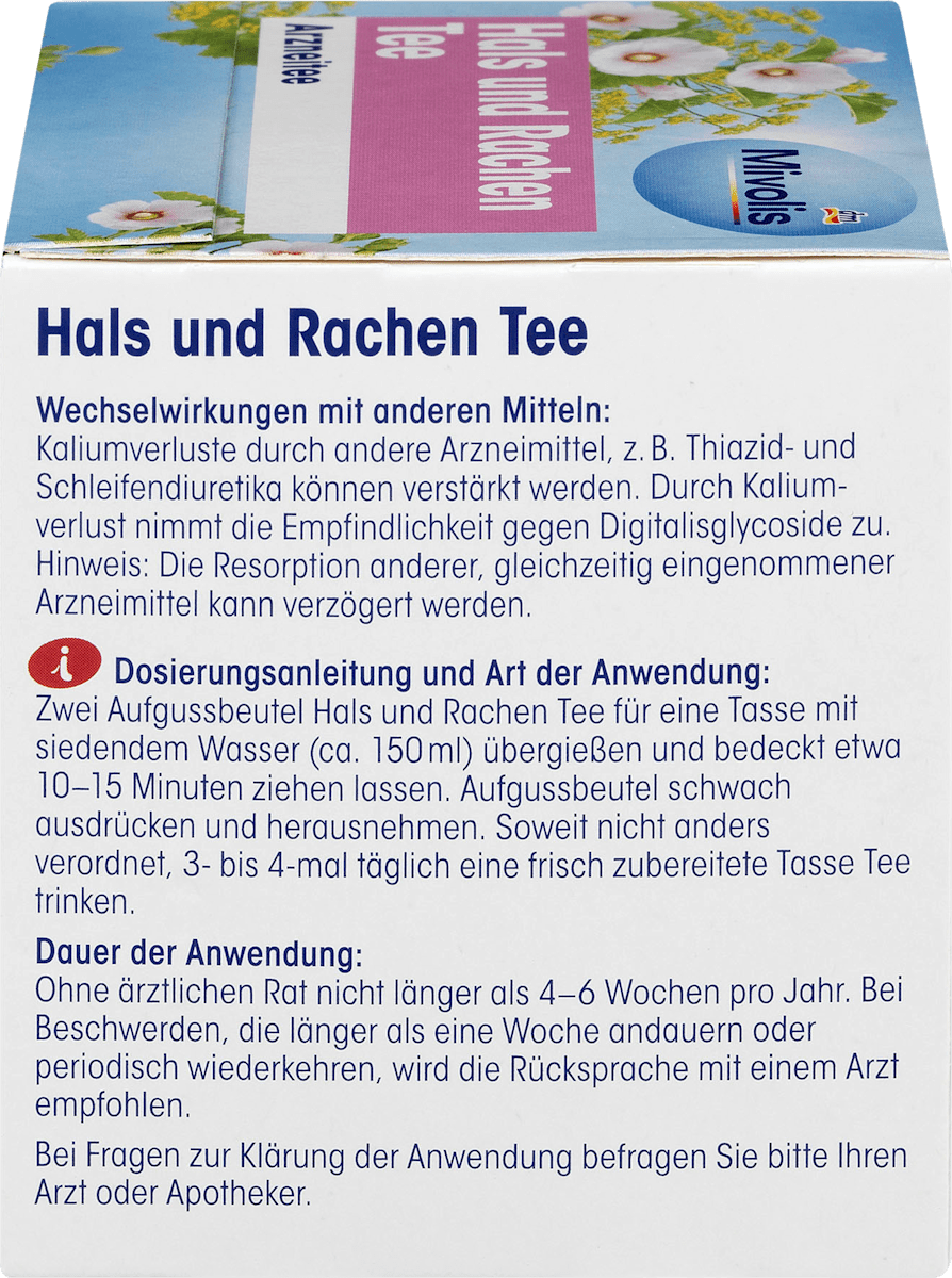 Kruidenthee, Keelthee