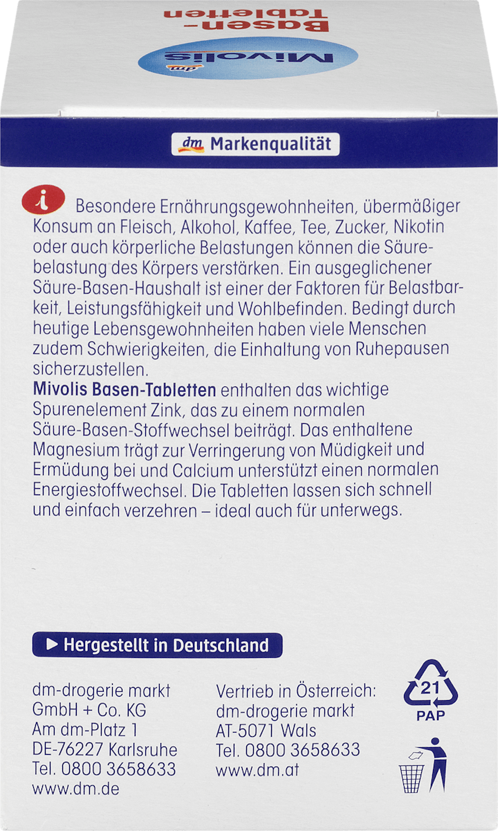 Base (Alkaline) Tablets