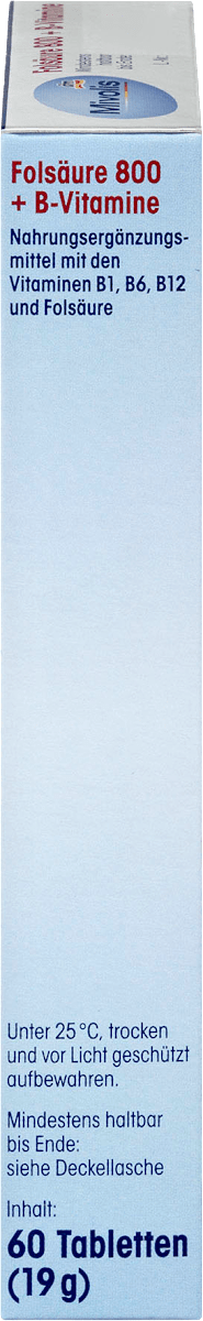 Foliumzuur 800 + B-vitamines tabletten