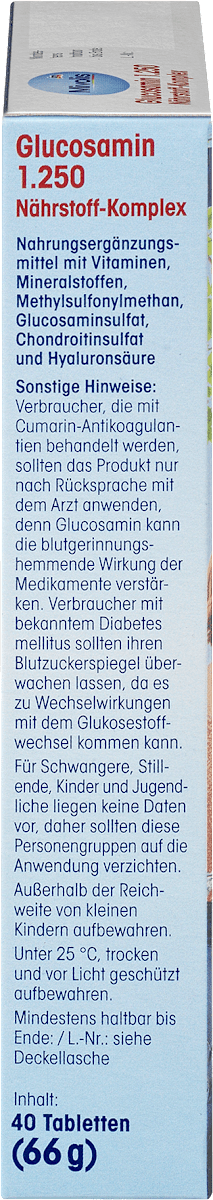 Glucosamine 1250 Voedingsstoffencomplex