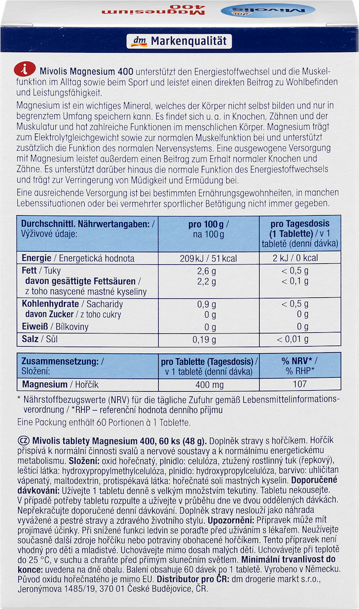 Magnesium 400 tabletten
