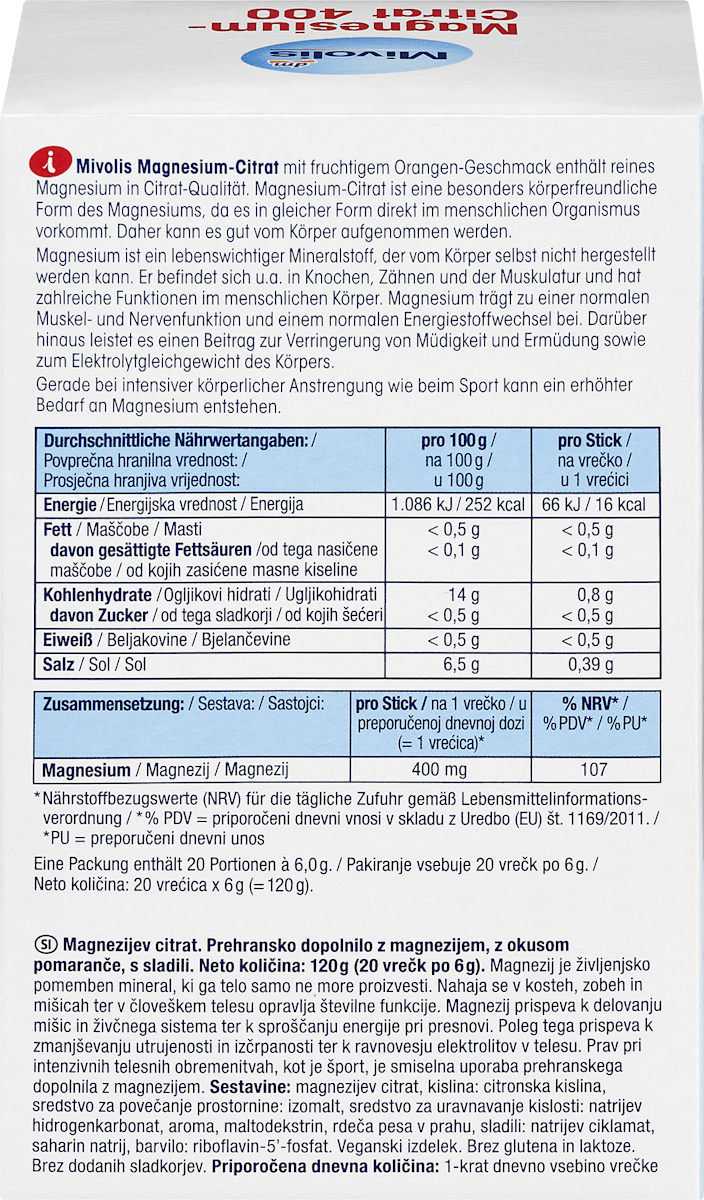 Magnesiumcitraatkorrels
