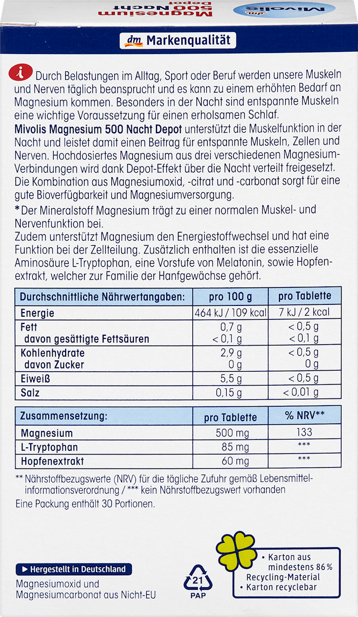 Magnesium 500 Night Depot