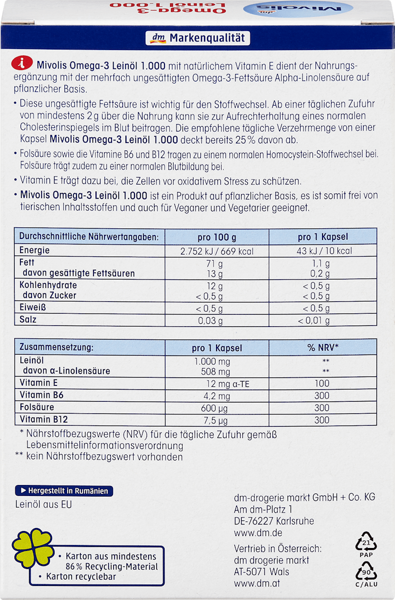 Óleo de linhaça ômega-3 1000