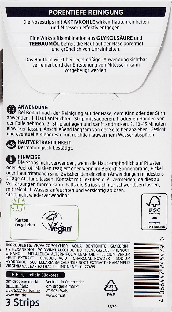 Nosestrips with Active Charcoal, 3 St