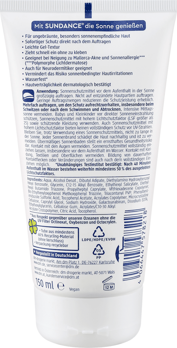Sun Cream Gel MED Ultra Sensitive, LSF 50+, 150 ml