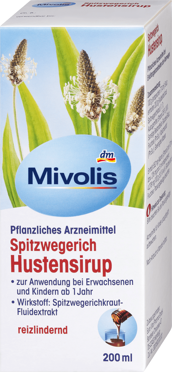 Xarope para tosse de tanchagem de ribwort