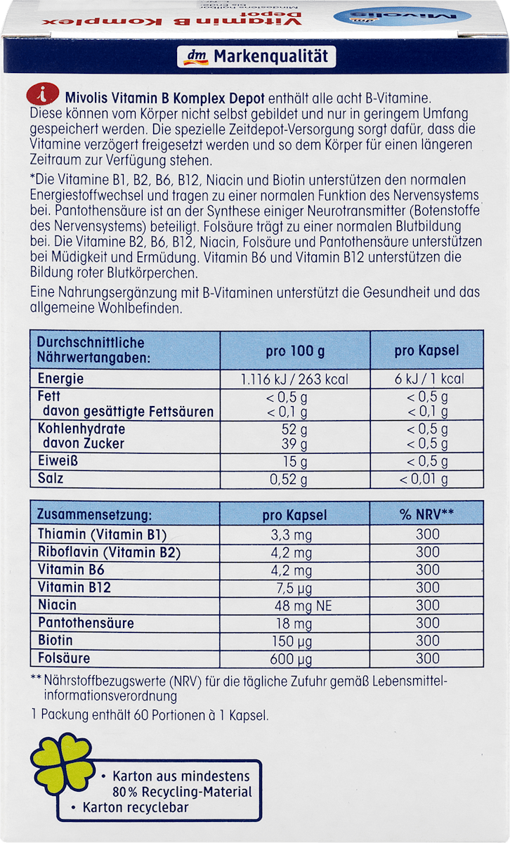 Vitamine B Complex Depotcapsules