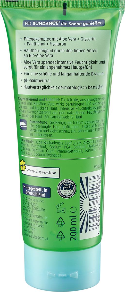 Gel Pós-Sol Aloe Vera 200 ml, 200 ml