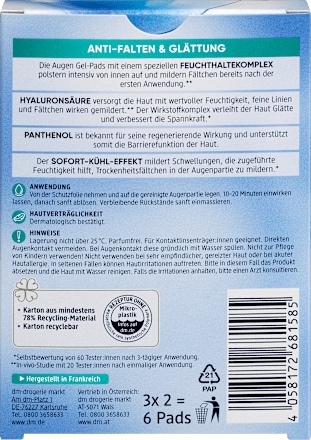 Beauty Hyaluron Eye Gel-Pads  (3 Pairs)