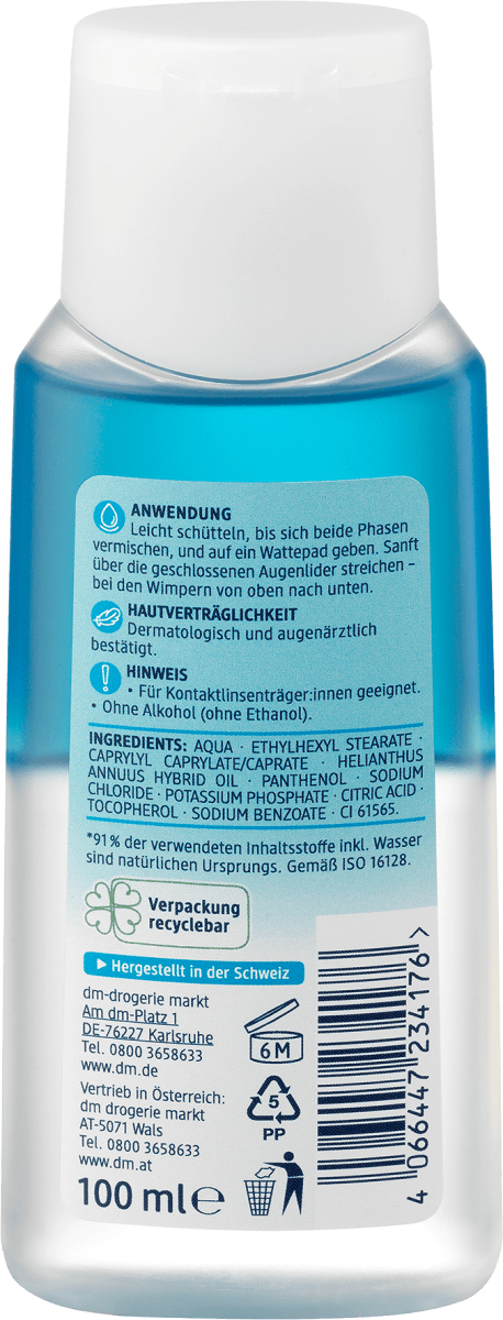 Oogmake-up Entferner 2-Phasen, 100 ml