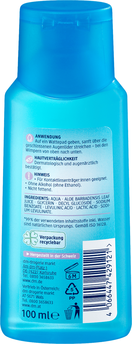 Oogmake-upremover olievrij, 100 ml