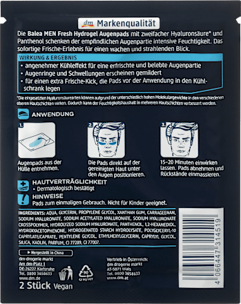 Almofadas para os olhos Fresh Hydrogel, 2 unidades