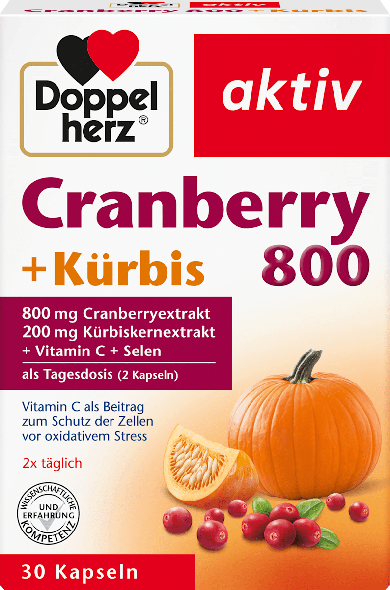 Cranberry + Pompoen + Vitamine C + Selenium 