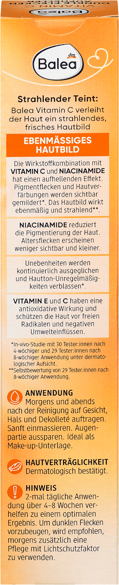 Clareador de manchas com vitamina C, 50 ml