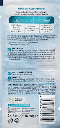 Gezichtsmasker Hyaluron (2x8 ml), 16 ml