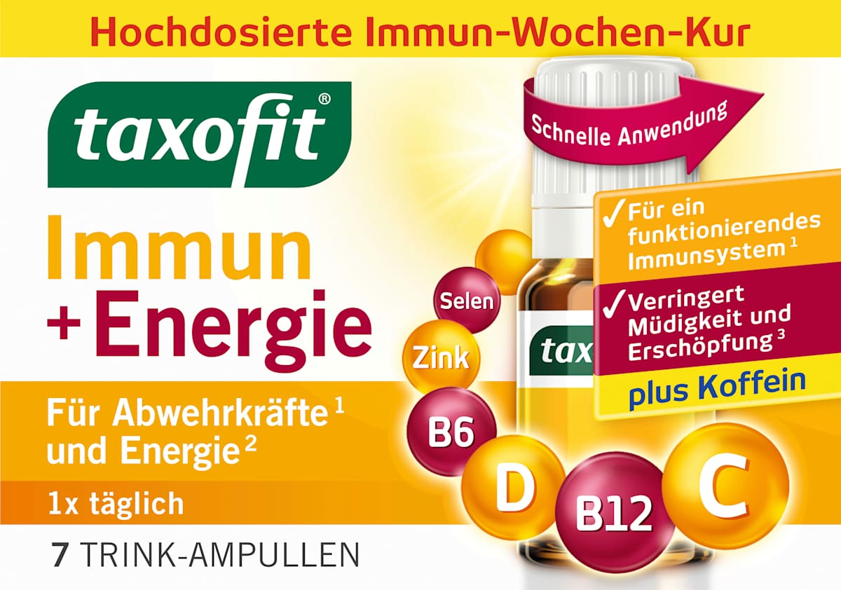 Ampolas para imunidade e bebidas energéticas