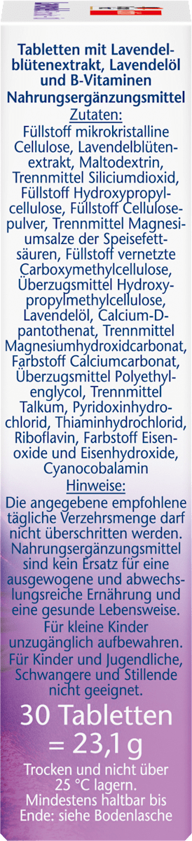 Lavender tablets