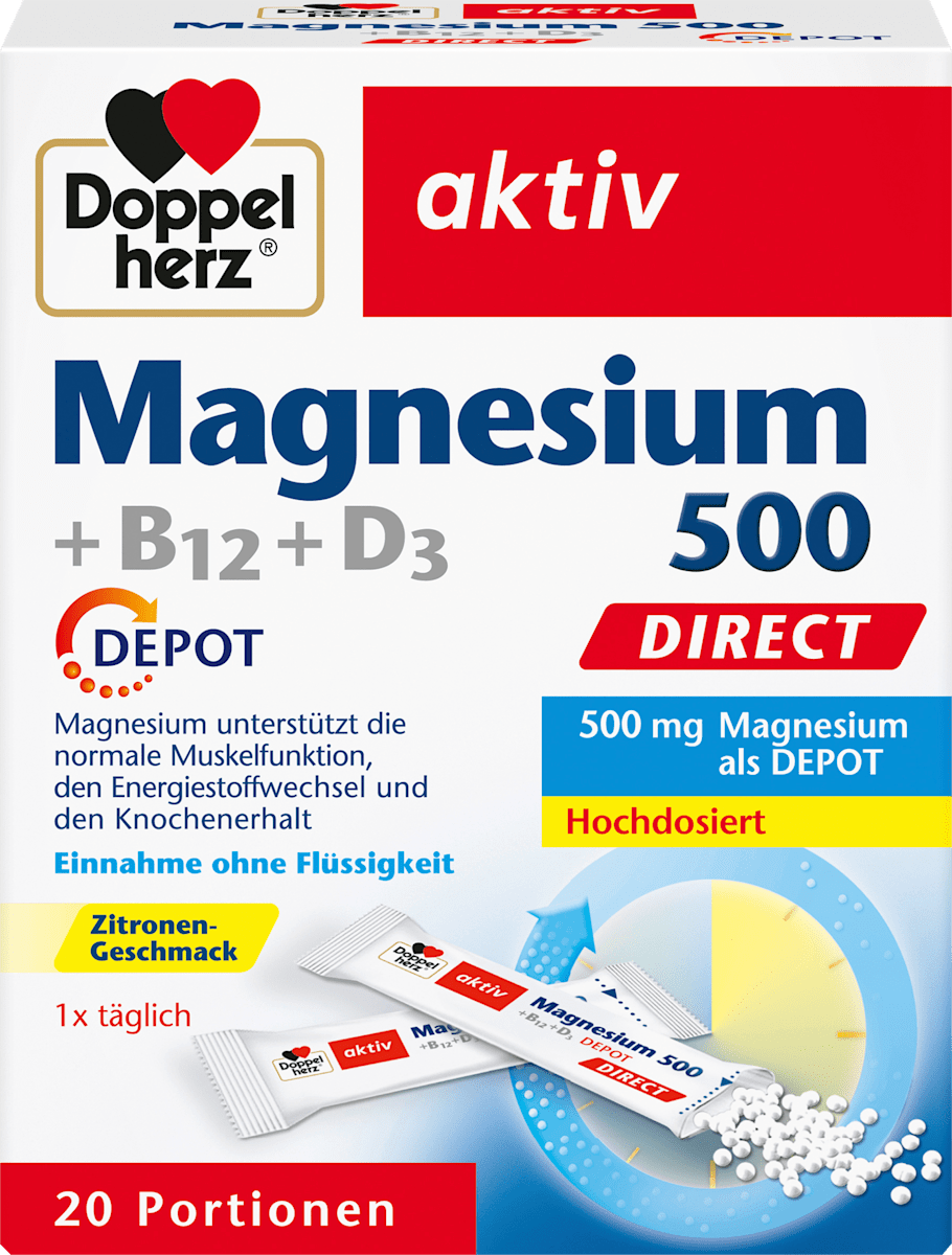 Magnesium 500 + B12 + D3 + Direct 
