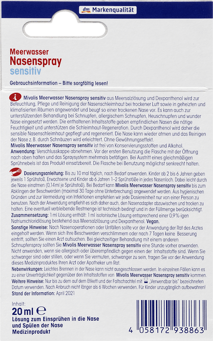 Zeewater Neusspray Gevoelig 