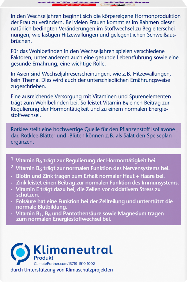 Meno Rotklee + Nachtkerzenöl + Biotina Kaspeln 