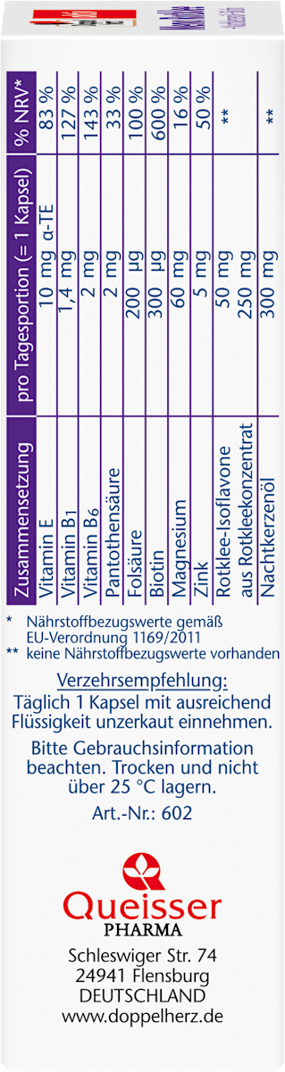 Meno Rotklee + Nachtkerzenöl + Biotina Kaspeln 