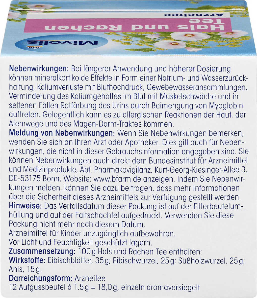 Kruidenthee, Keelthee
