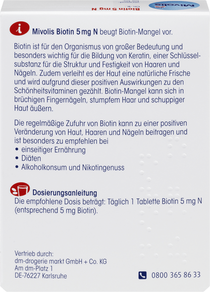 Comprimidos de biotina