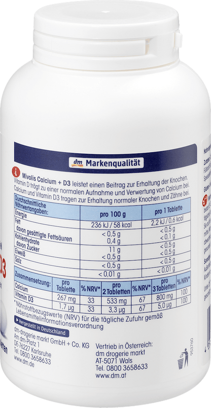 Calcium + D3 Tabletten