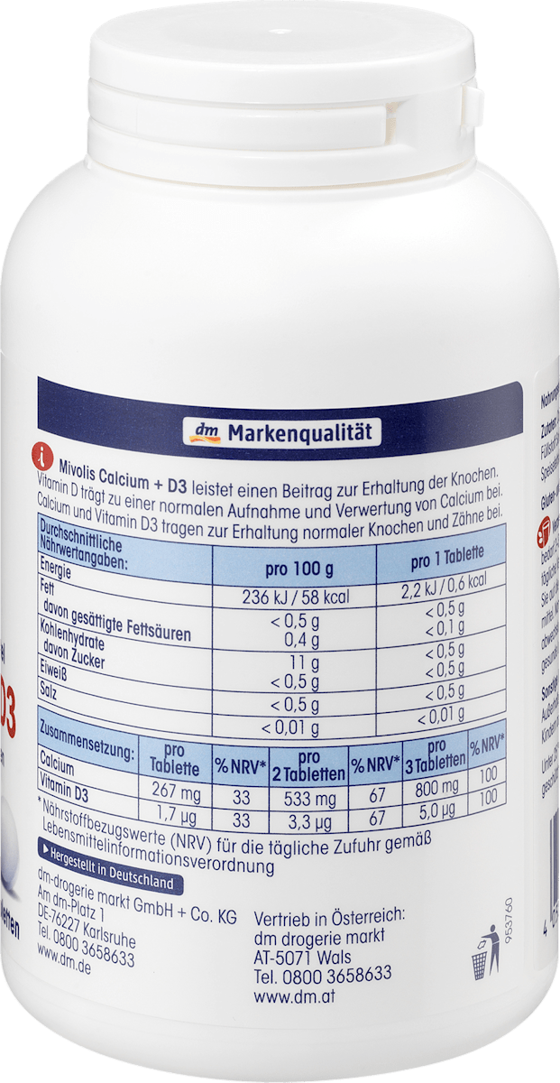 Calcium + D3 Tabletten
