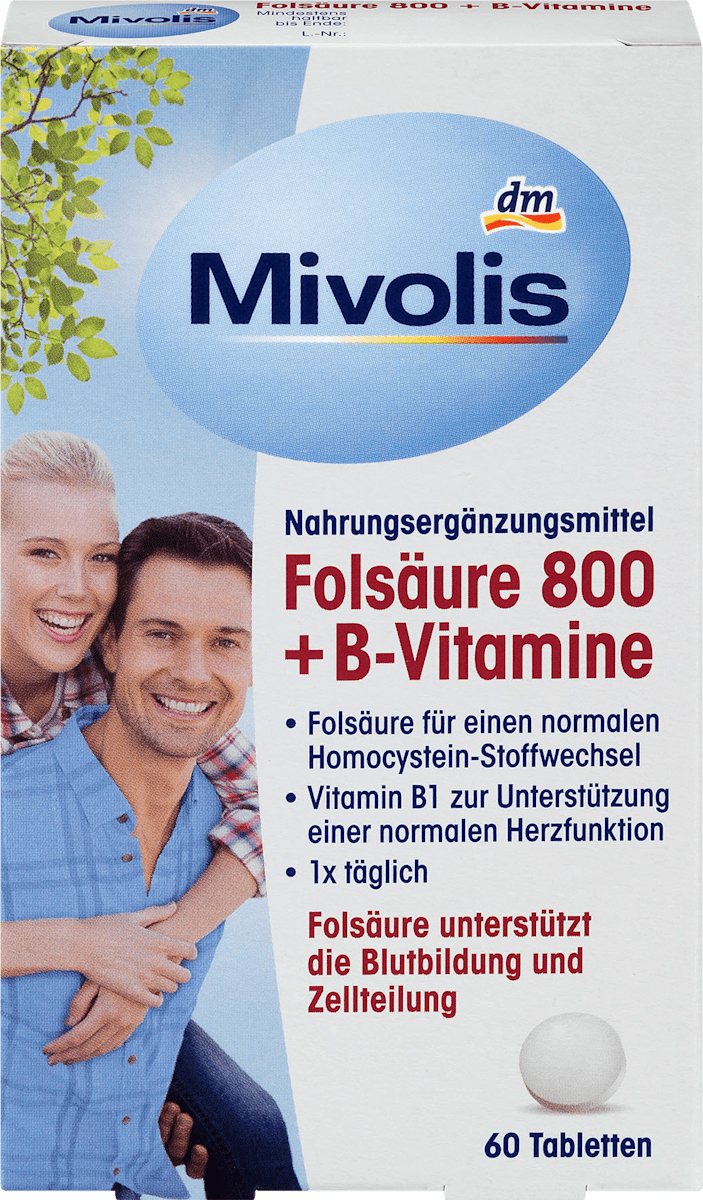 Comprimidos de Ácido Fólico 800 + Vitaminas B