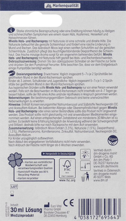 Keelspray met natuurlijke pekel