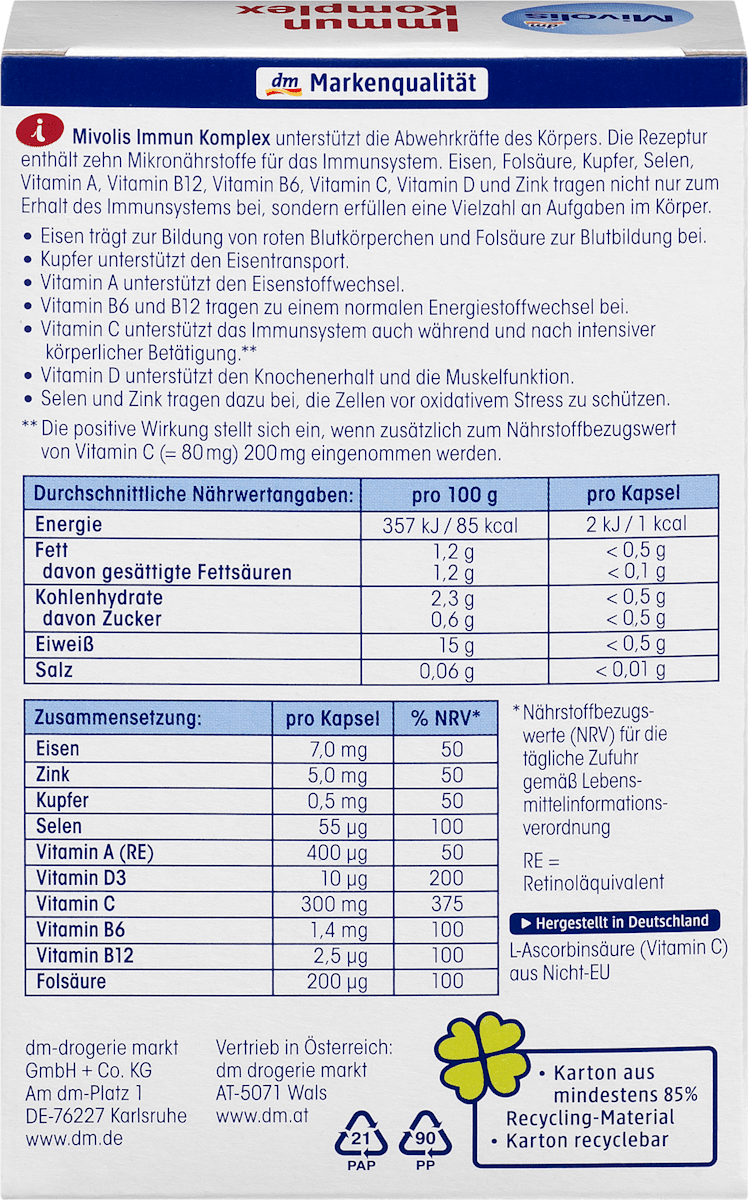Cápsulas de complexo imunológico