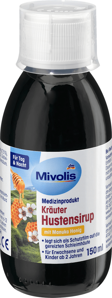 Xarope de ervas para tosse com mel de Manuka