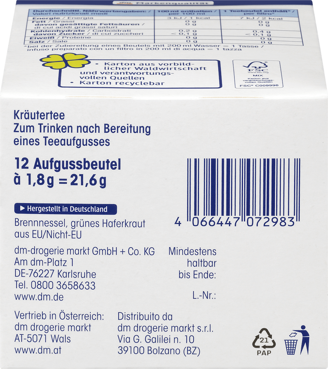 Basis (Alkalische) Kruidenthee