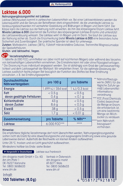 Lactase 6000 Mini Tablets