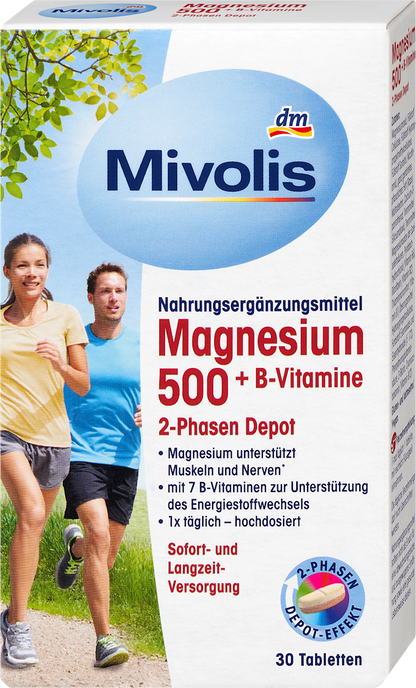 Depósito 2 fases de magnésio 500 + vitamina B