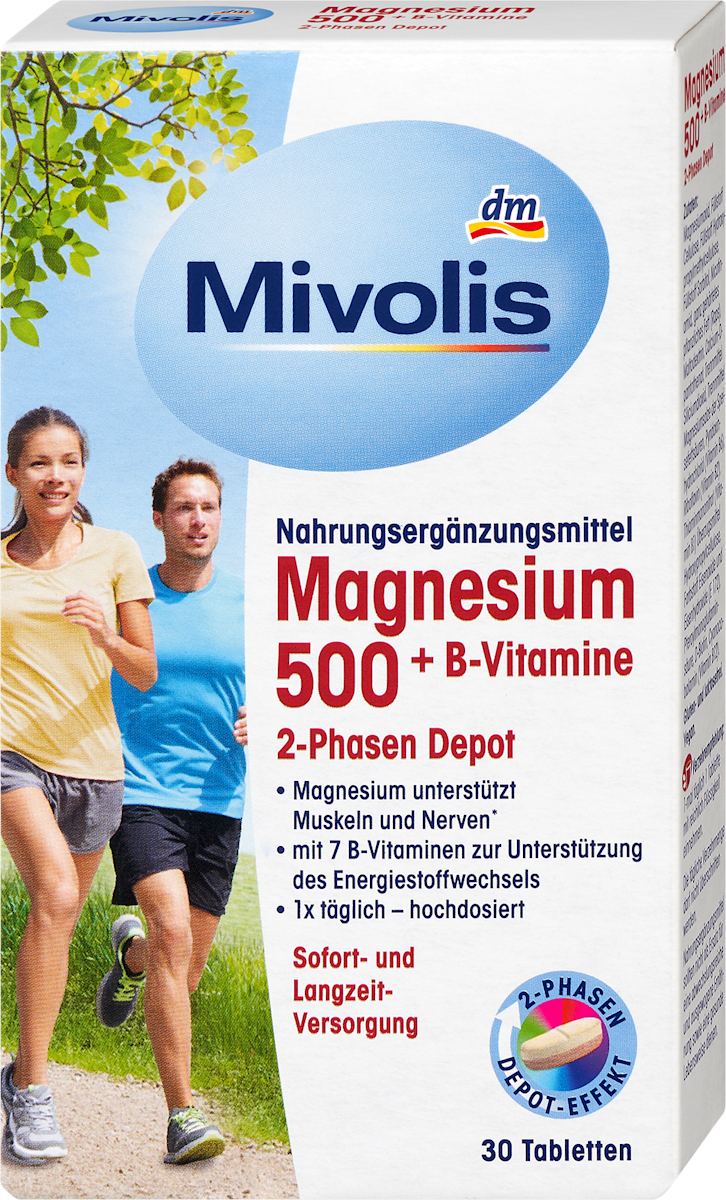 Depósito 2 fases de magnésio 500 + vitamina B