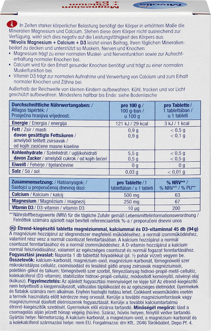 Magnesium + Calcium + D3 Tabletten