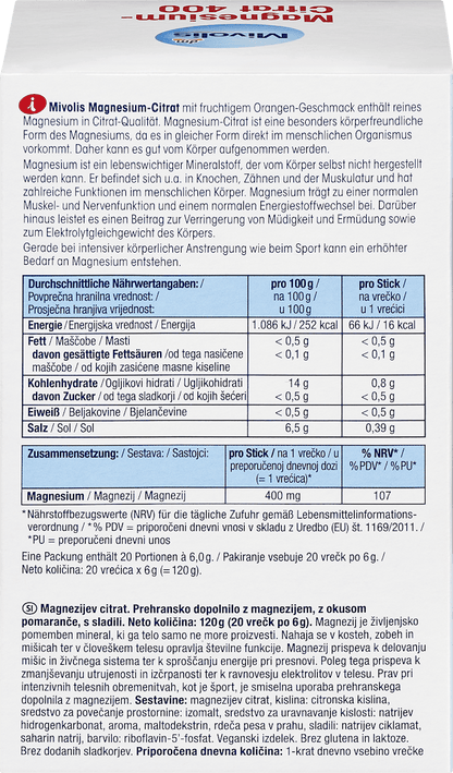 Magnesiumcitraatkorrels