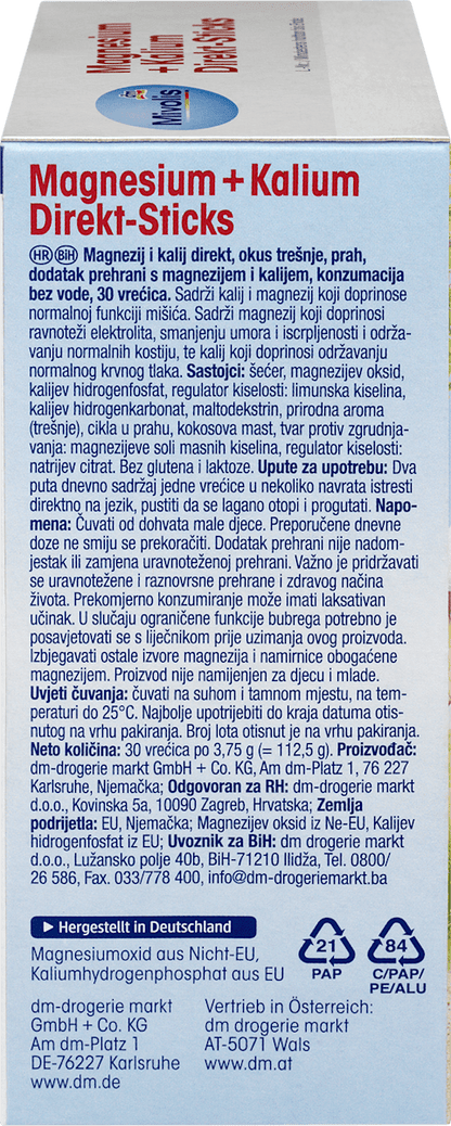 Magnesium + Kalium Direct Sticks