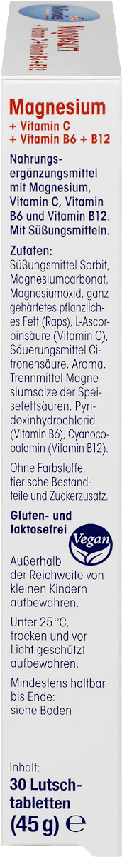 Magnesium + Vitamine C + Vitamine B6 + B12