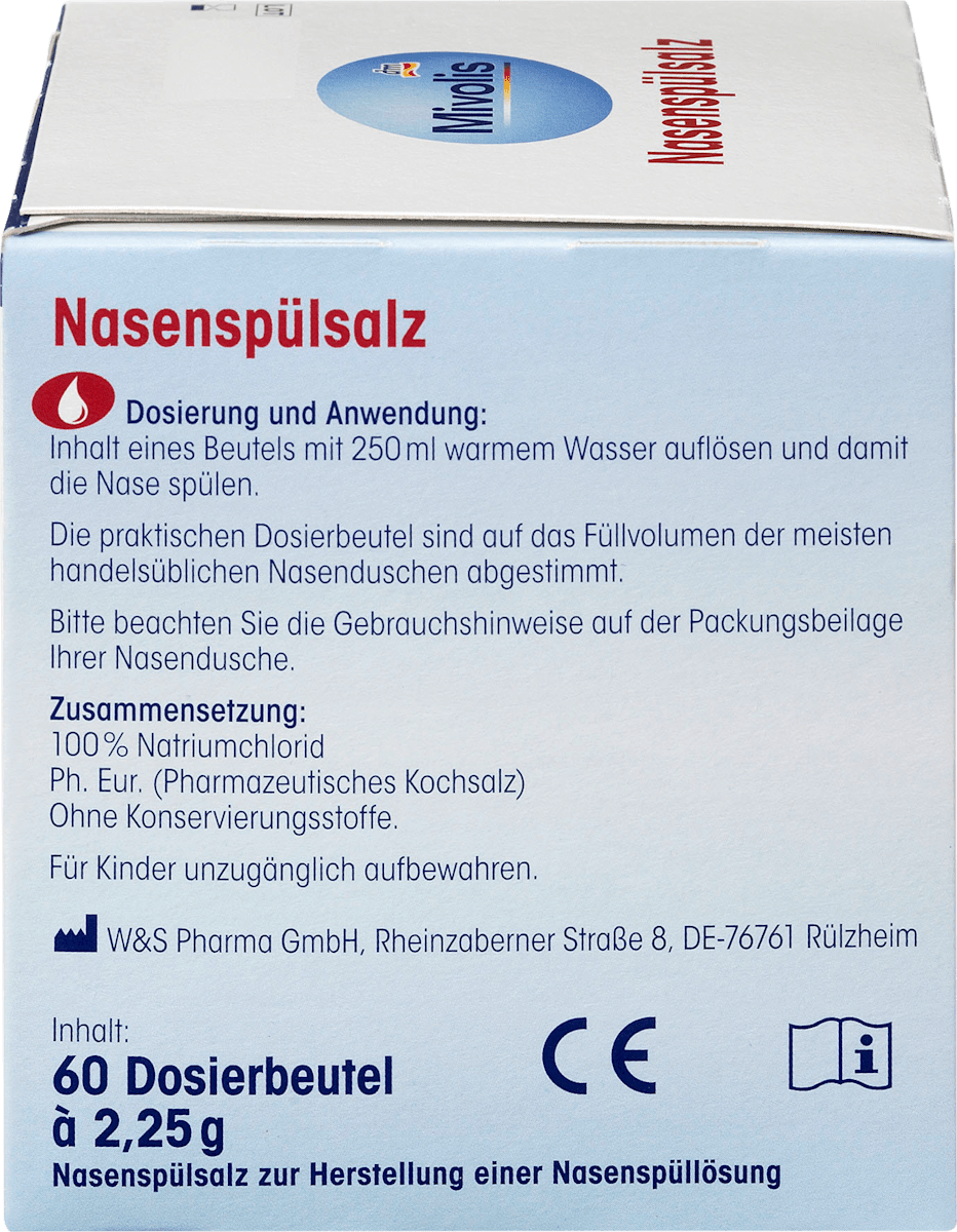 Spray de sal para enxágue nasal
