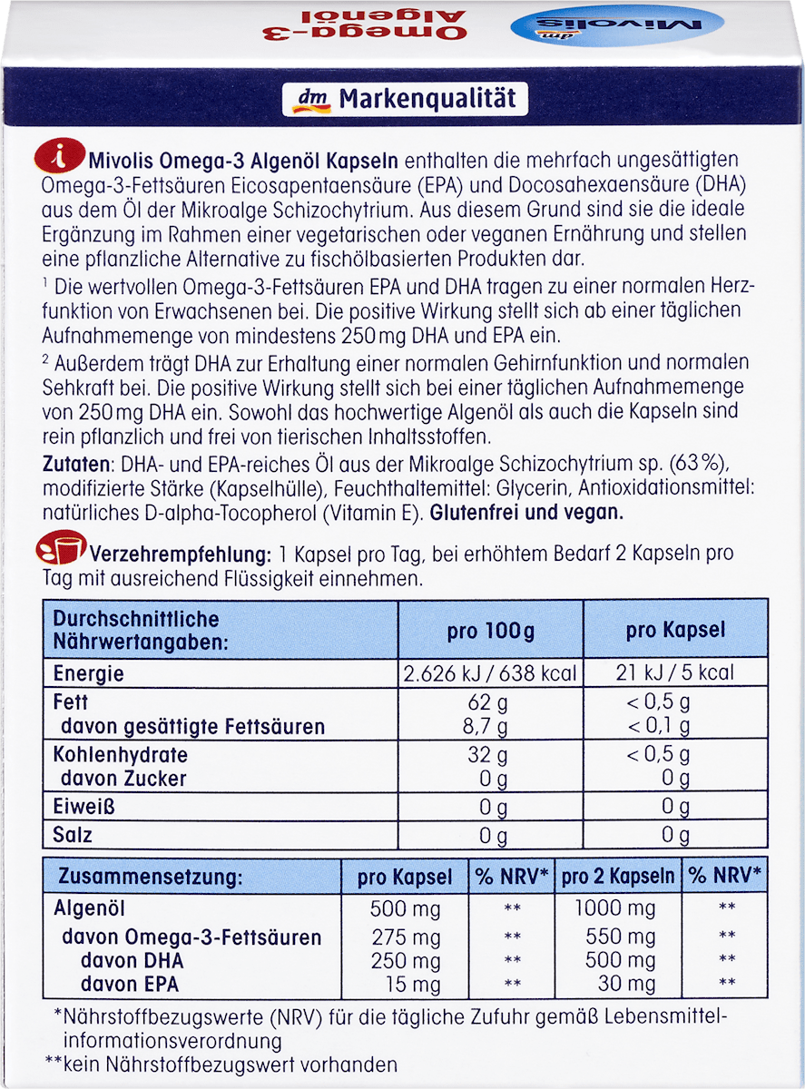 Omega-3 Algae Oil Capsule